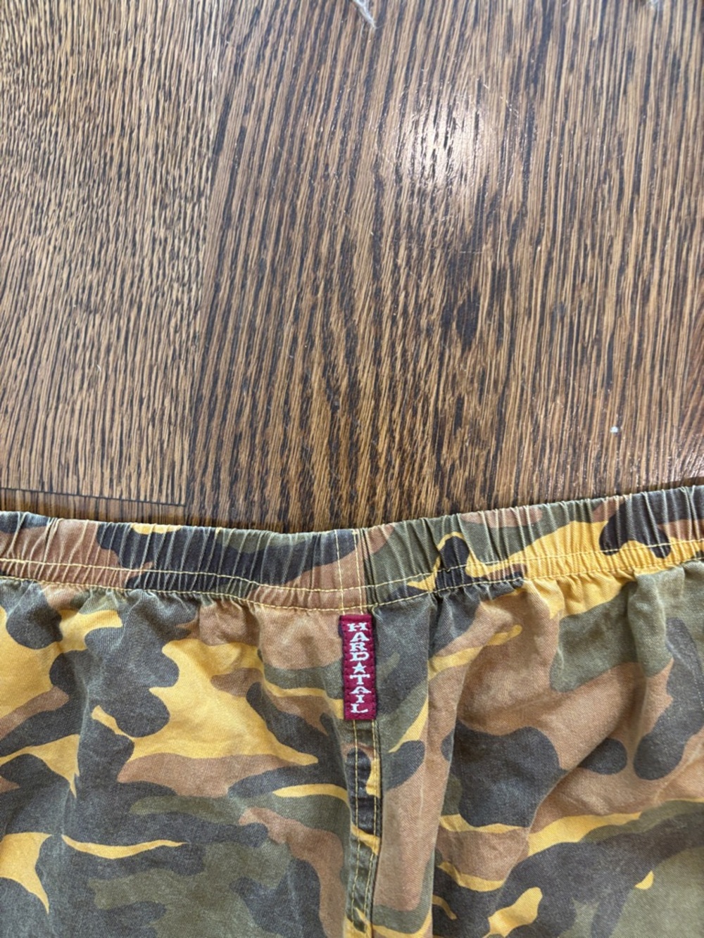 Hard Tail Camo Track Pants with Yellow Side Panels - Picture 3 of 5